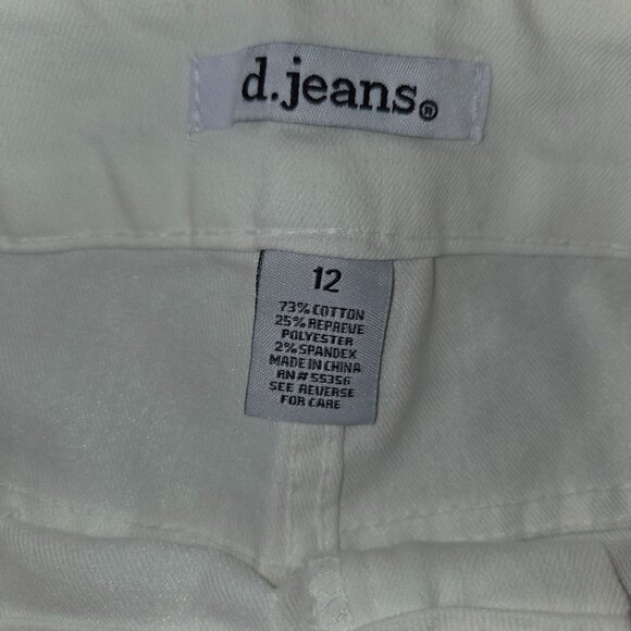 d.Jean Womens 12 Button Fly White Shorts 4100 - Picture 5 of 8